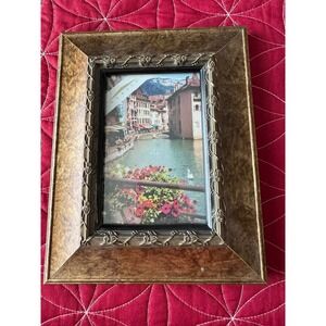 Ornate Gold Picture Frame 4x6 Tabletop/Hanging Photo Display Decor Domalyx